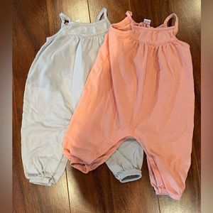 Two Old Navy Rompers Size 6-12 months
